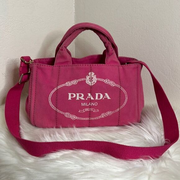💯Authentic Prada Canapa Two Way - Small sized 🍀 - Picture 1 of 17